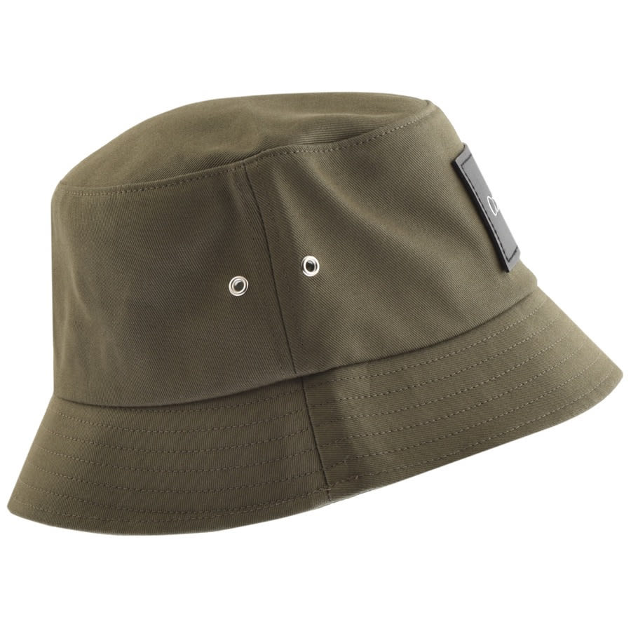 Alternative Image for ProductCalvin Klein Leather Patch Bucket Hat Green2